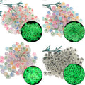 100pcs/bag Luminous Letter Acrylic Circular Bead Heart Flower Fluorescence Color Pattern for Glow Jewelry Making