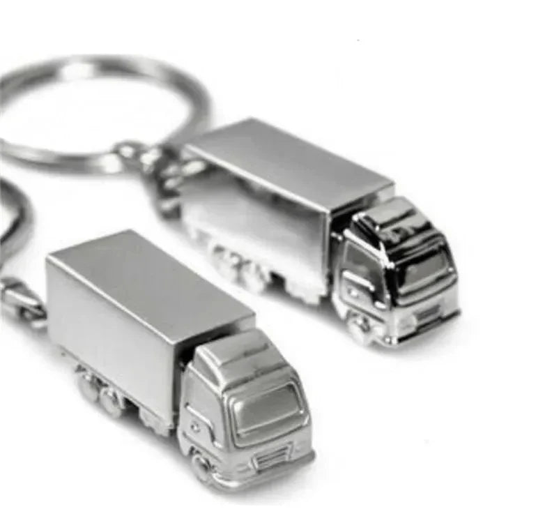 Custom 3D Trailer Truck Freight Liner Keychain High Polished Metal  Trucker 18 Wheeler Pendant Car Key Ring for Drivers Gift