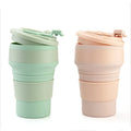 Source Factory Outdoor Custom Logo Color Eco Friendly Portable Cups  Travel Drinking Foldable Silicone Reusable Coffee Cup