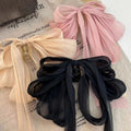 2024 Summer Organza Multi-Layered Hair Bow Clips Plastic Hair Claw Clip Bows Accessories for Girls Back Head Wear