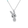 LUOTEEMI Custom Rhinestone Necklace Crystal Choker Wholesale Rabbit Crystal Animal Necklace