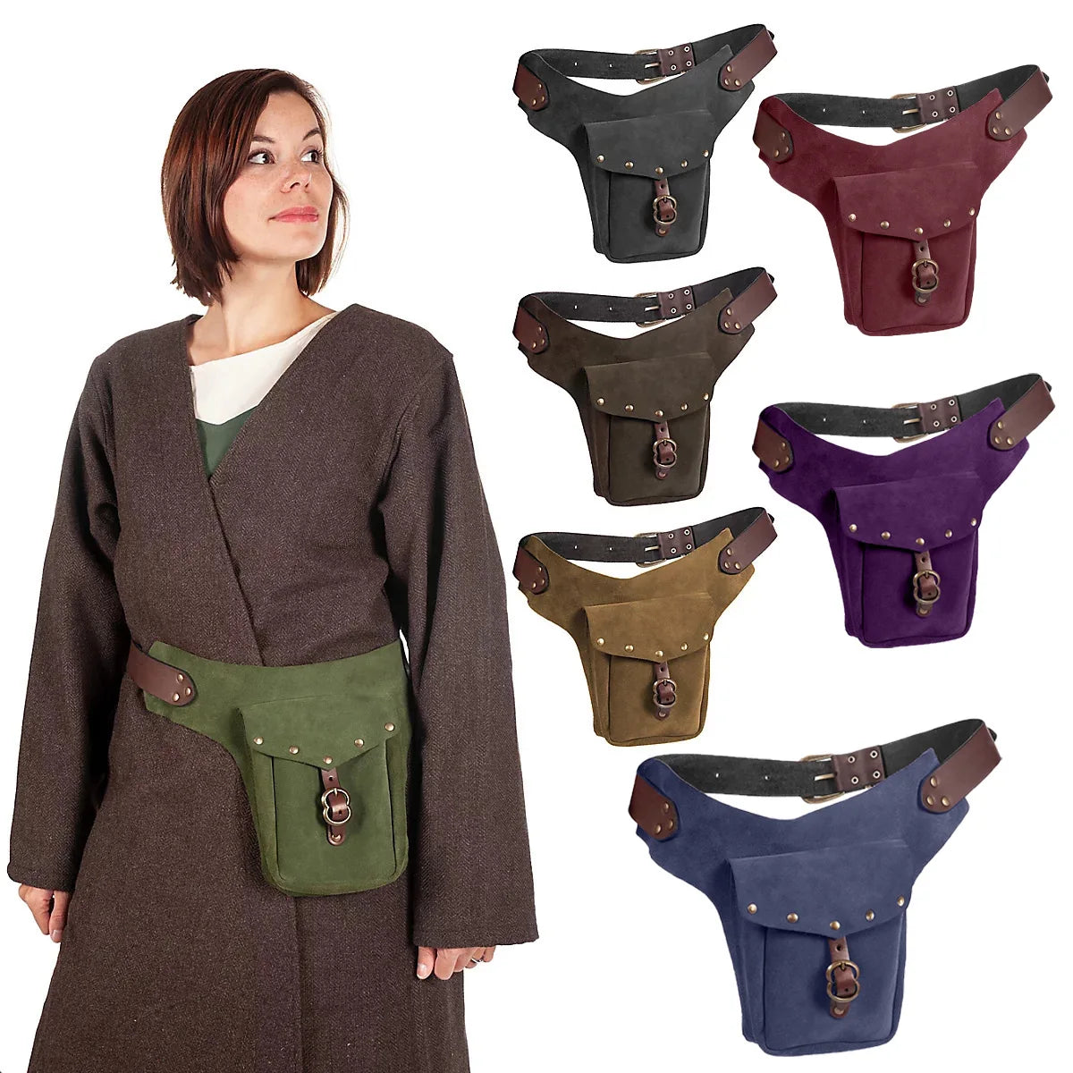 NEW Men Women's Steampunk Waist Bag Shoulder Crossbody Motorcycle Bag Leg Hip Holster Medieval Renaissance Fanny Pack