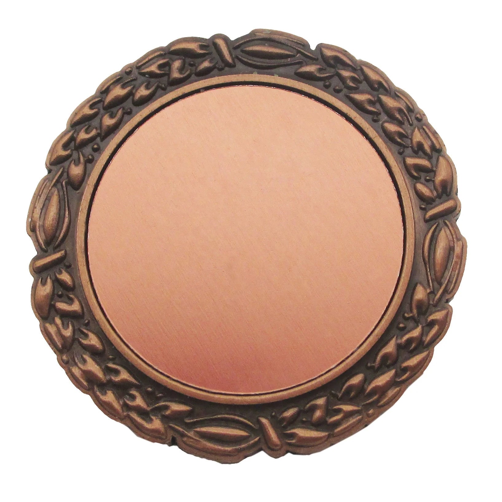 Wholesale Low Price Metal Design Stamping Circular Blank for Chest Name Brooch Badge Antique Copper Custom Logo Fashion