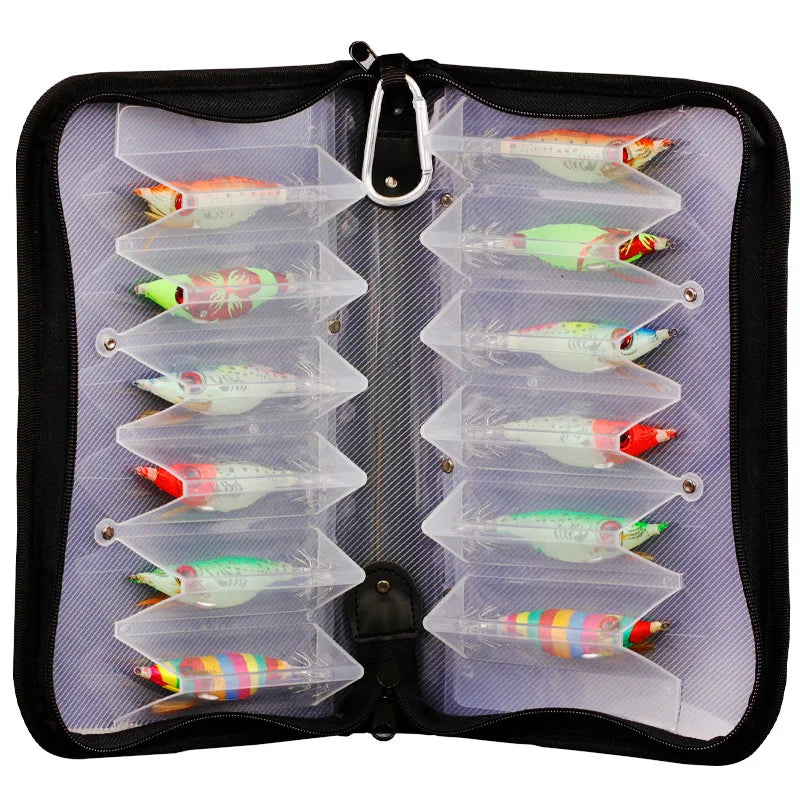 WEIHE Wood Shrimp Combo 12pcs/bag Hard Fishing Lure Set 10cm 9g Various Colors Fishing Lure Kit