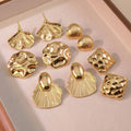 Meetyoo Customize Fashion Personalized Stainless Steel Leaf Earrings Gold-Plated Heart Shaped Stylish Earring for Women