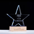 Crystal Star Crystal Trophies with Wooden Base MH-NJ0148