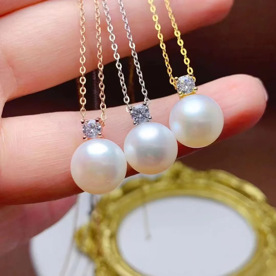 Customized 925 Sterling Silver Natural Pearls Hip Hop Pendant Necklace New Designer Collection Wholesale Product