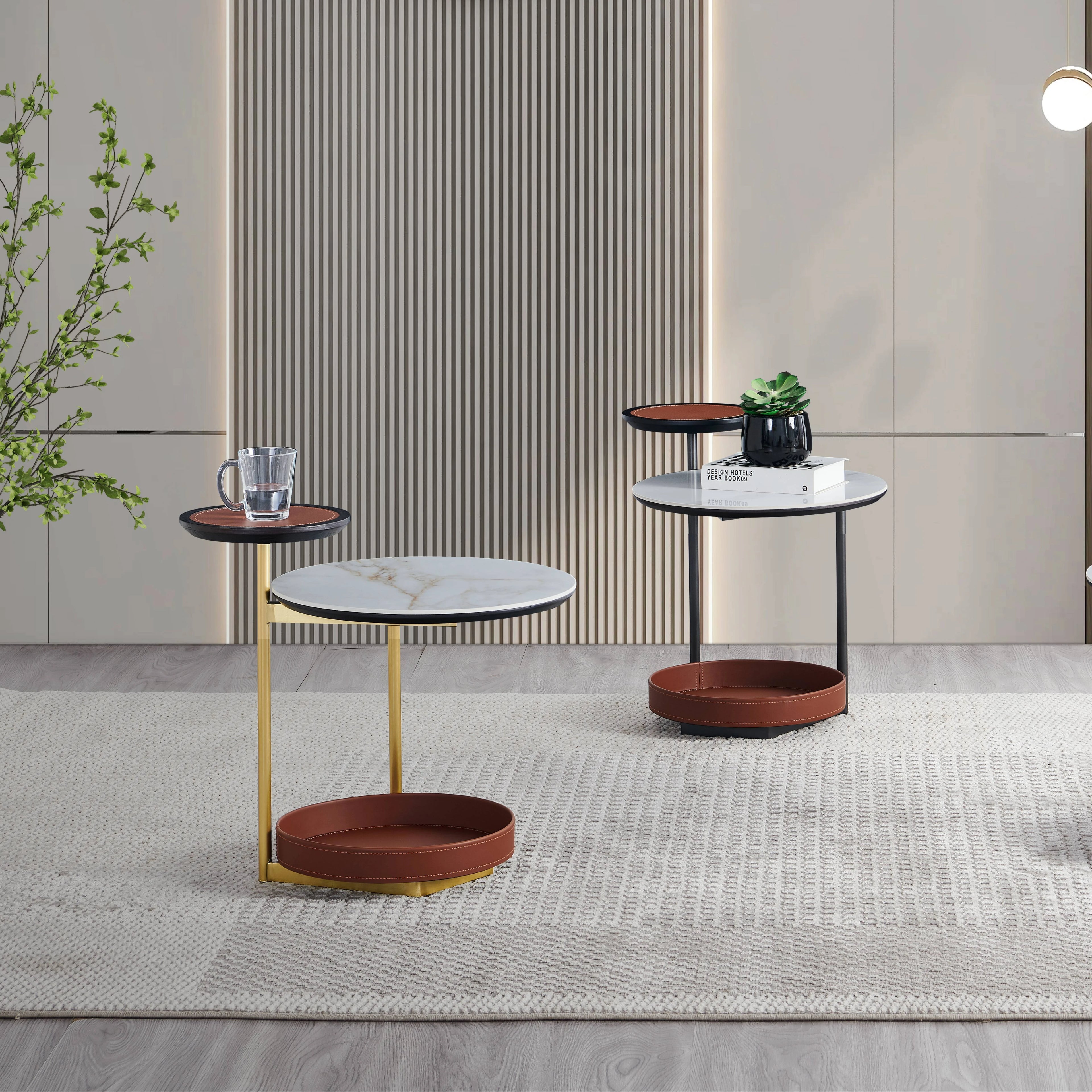 Modern European Luxury Console Table with Stainless Steel Frame Living Room Furniture Minimalist Design Customizable Color Size