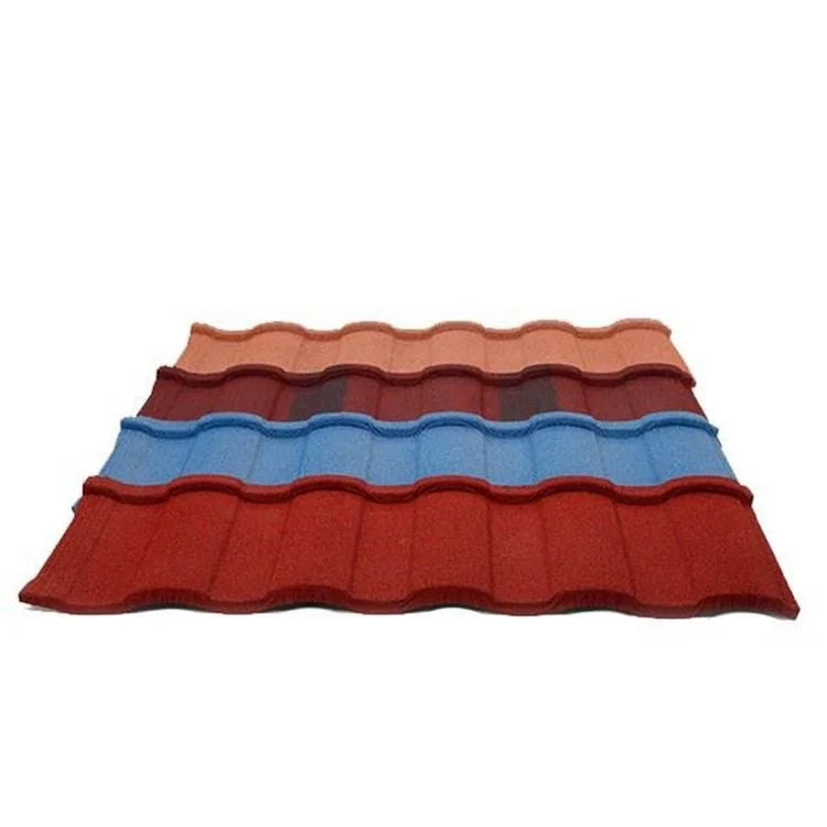 Modern Design Stone Coated Metal Roofing Tiles Plain Roof Tiles for Hotel Application