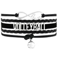 Factory Direct Wholesale Multicolor Volleyball Charm Leather Bracelets for Women