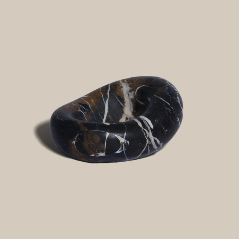 Stonekocc Brand Calacatta Viola High End Natural Marble Stone Ornaments Wabi-Sabi Retro Decorative Tray French Jelly Bean Bowl