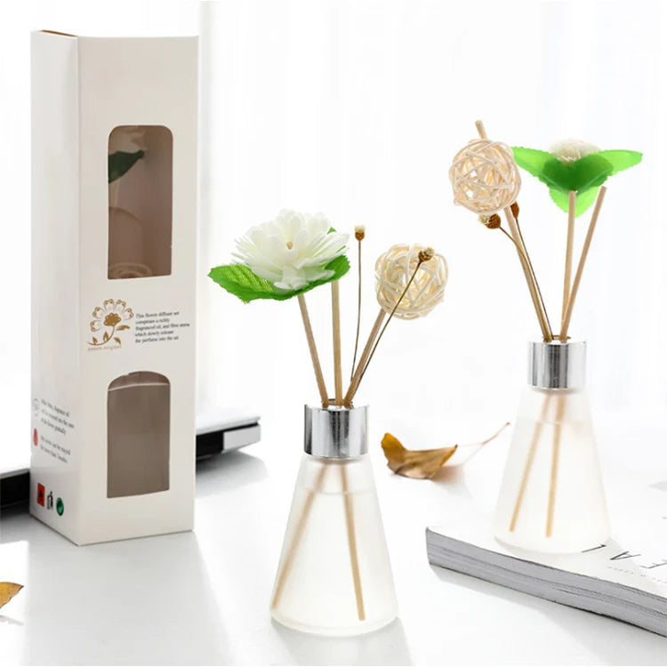 Wholesale Round Conical Matt Glass 100ml Empty Perfume Reed Diffuse Glass Aromatherapy Bottle