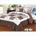 King/Queen Size Microfiber Quilted Floral Pattern Bedspreads & Bedding Sets for Home Use