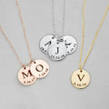 Mom Gift DIY Making Personalized Gold Stainless Steel Customized Name Plate Pendant Necklace Jewelry