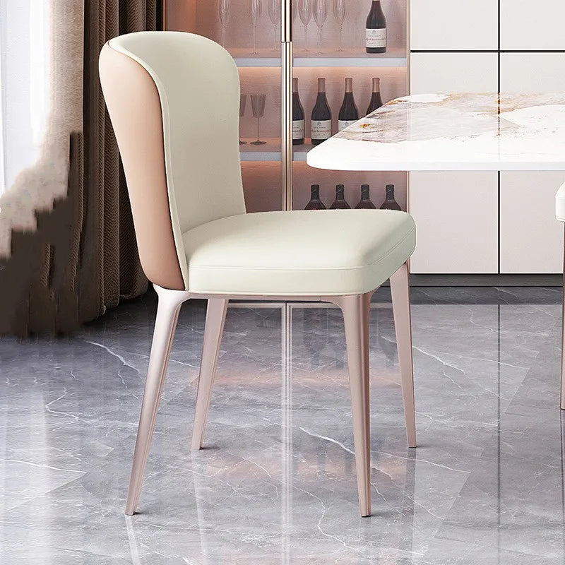 BST  Dining Chair Leather Metal  Indoor Wholesale Home Furniture Modern Gold Nordic Luxury Restaurant Dinning Dining Room Chairs