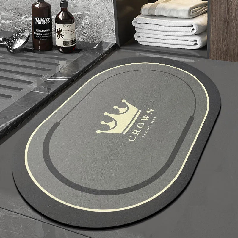 (Chakme)2.5MM Digital Printed Natural Absorbent Diatom Mud Bath Mat