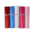 Wholesale Hot Sell 20ML Portable Glass Perfume Bottle Aluminum Shell Mini Colorful Glass Spray Perfume Bottle
