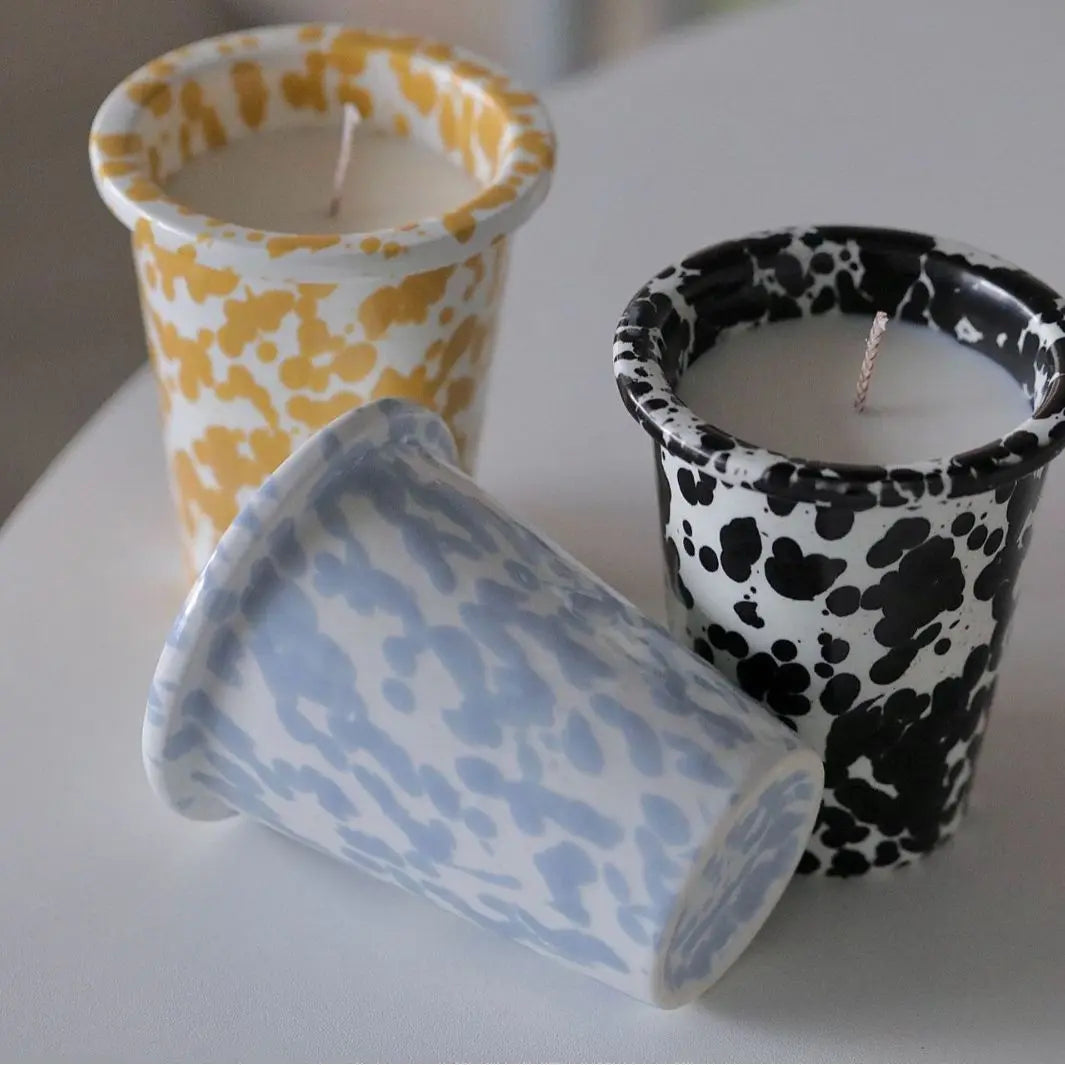 Ins Wholesale Custom Splash Ink Ceramic Soy Wax Scented Candles for Home Decor