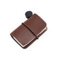 Handmade Creative Board Game Writing Planner Journal Affirmation Paper Notebook with Genuine Leather Button Pocket Mini Size
