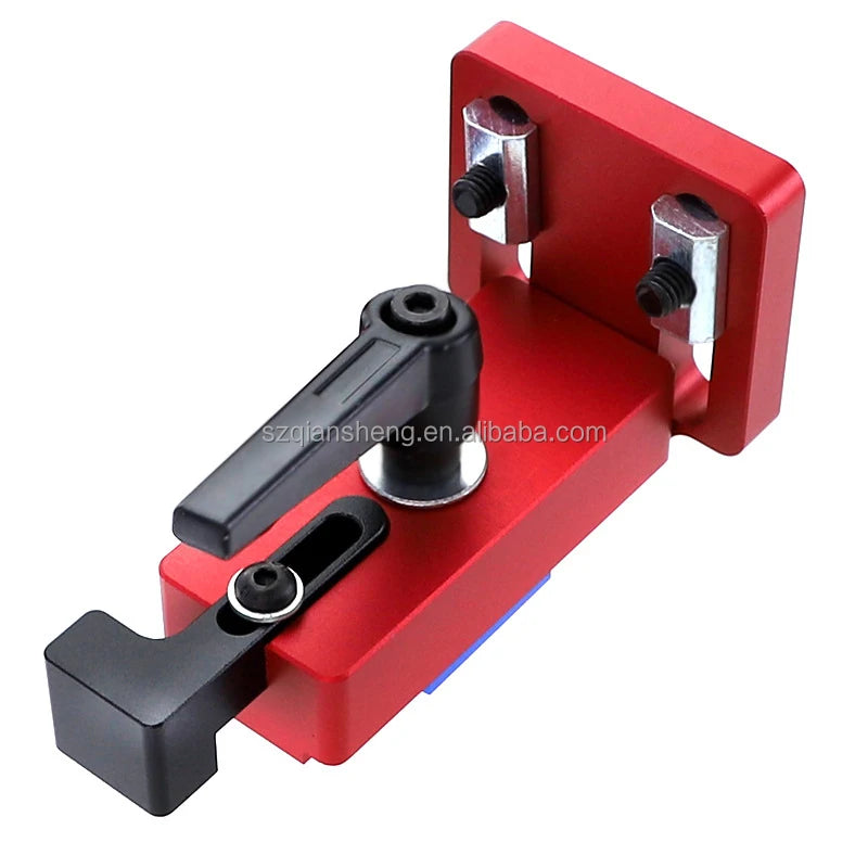 Aluminium Profile Fence 75mm Height Backer Fixed Connector Chute T-Tracks Connector Limiter Backer Fixed for Woodworking Tool