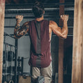Custom Men's Summer Gym Tank Top Solid Cotton Sport Vest Plus Size Workout Fitness Clothing Breathable Quick Dry Knitted Logo