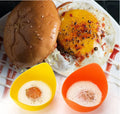 Cooking Tool Nonstick High Temperature Resistance Microwave Egg Bowls Silicone Egg Poacher Cups With Brush Steam Egg