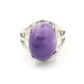 Handmade Oval Natural Stone Rings Adjustable Crystal Amethyst Rose Quartz Turquoise Agate Rings for Women