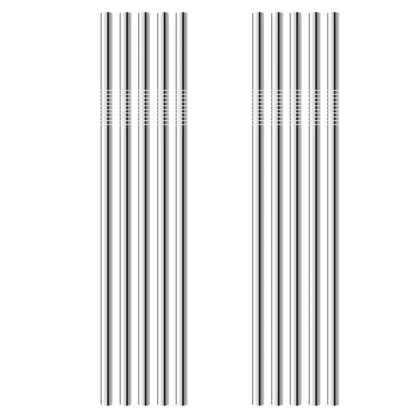 Wholesale Eco-Friendly 26cm Bent Modern Brush Christmas Metal Straw Cute for Father's Day Barware Back School Graduation