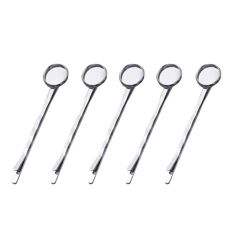 Hot Sale 20 Pcs Hair Bobby PinsHair Clips with Blank Round Tray Bases for DIY Crafts