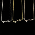 SC Custom Name Personalized Muslim Arabic Letter Necklace Jewelry Love Word CZ Crystal Diamond Arabic Pendant Necklace