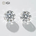 Starsgem HPHT 1CT DE VS VVS IGI Certificate Round Excellent Cut Lab Diamonds Making Earrings Stud Jewellery