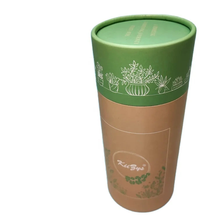Yiwu High Quality Small Unique Custom Design Airtight Food Grade Tea Candy Gift Packaging Cardboard Paper Tube With Metal Lid