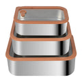 Microwave Safe Snack Container Leakproof Stainless Steel Meal Prep Container Food Storage Container with Glass Lids