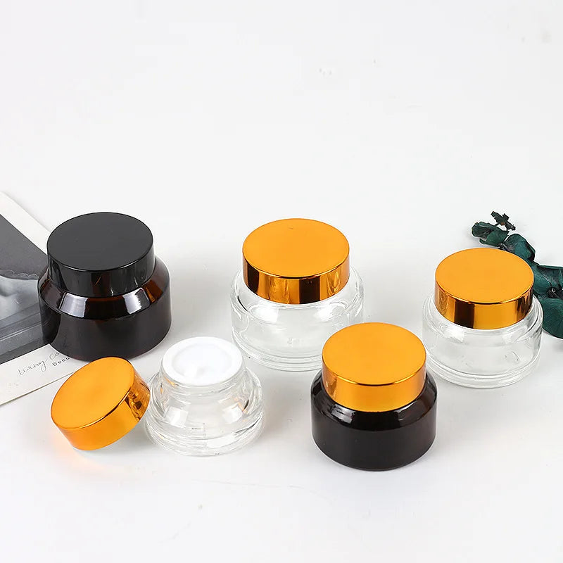 Hot Selling Cosmetic Packaging Skin Care Glass Jar 10g 30g 50g