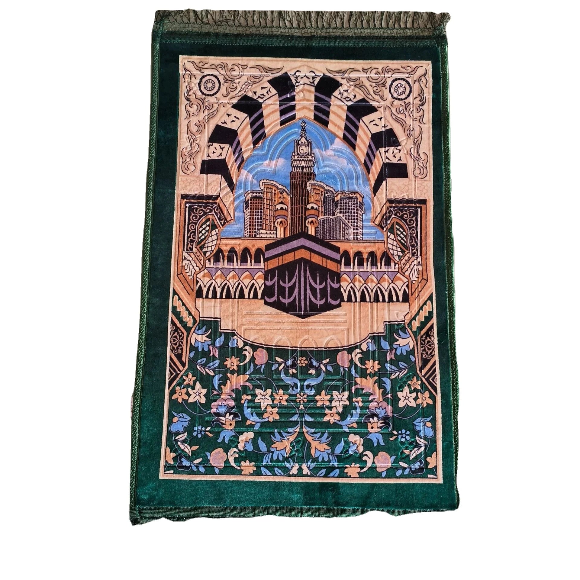 Modern Retro Ethnic Style Floor Mat Exotic Worship Mat for Home Use on Sofa Coffee Table Washable Polyester Material