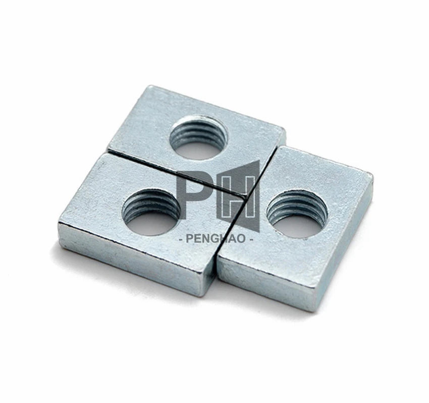 Square Nut M5 M6 M8 Rectangular Nuts GB39 Aluminum Profile Accessory Slider Block Thin Carbon Steel Countersunk square Nuts