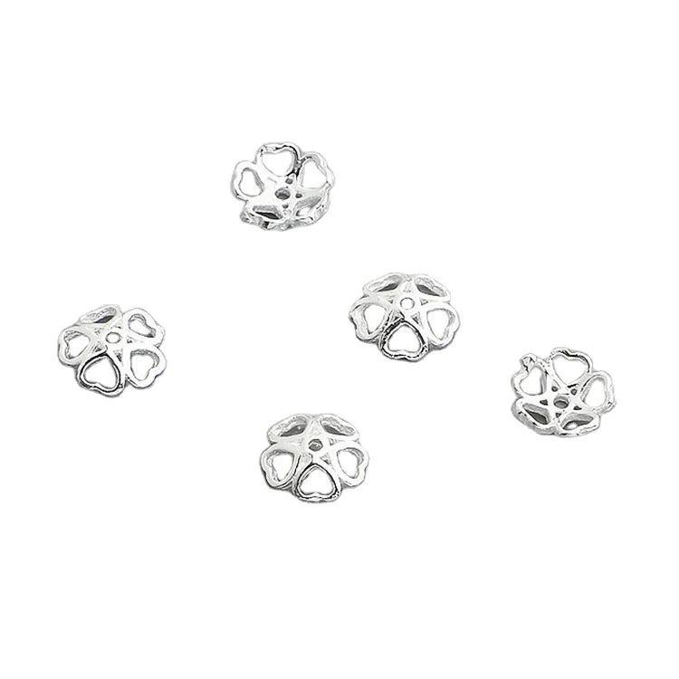 Vekeklee YSH7299 Round Silver Beads for Teeth Grillz Decoration-Third Party Certified DIY Caps Findings Jewelry Accessories
