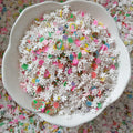 1000g DIY Craft Slime Sprinkles Christmas House Snowflake Candy Cake Sweet Mix Polymer Clay Sprinkles Slices