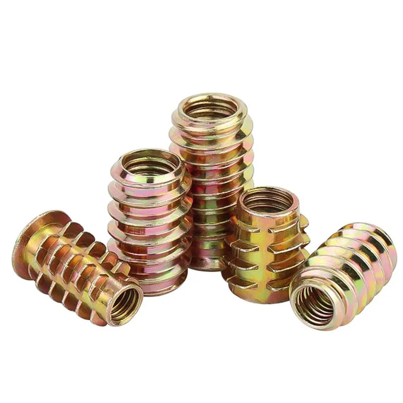 M6 M8 M10 Steel Galvanized Furniture Wood Threaded Bushing D Hexagon Socket Insert Nuts