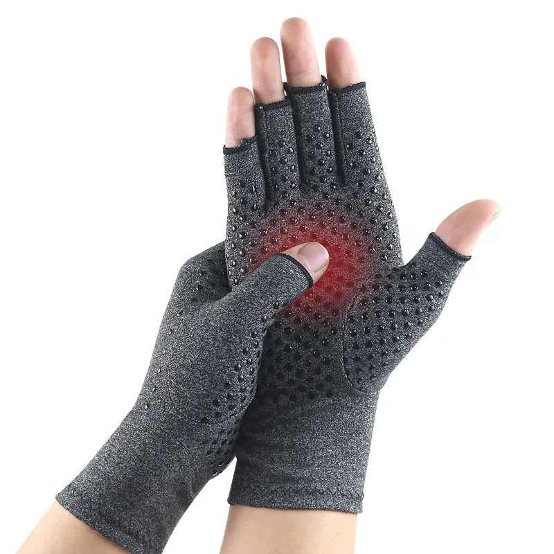 Open Finger Wholesale Manufacturing Hand Compression Arthritis Gloves with PVC Dot Compression Arthritis Gloves
