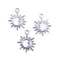 Charms Sun Moon Sunshine 21x17mm Antique Silver Color Pendants DIY Crafts Making Findings Tibetan Jewelry