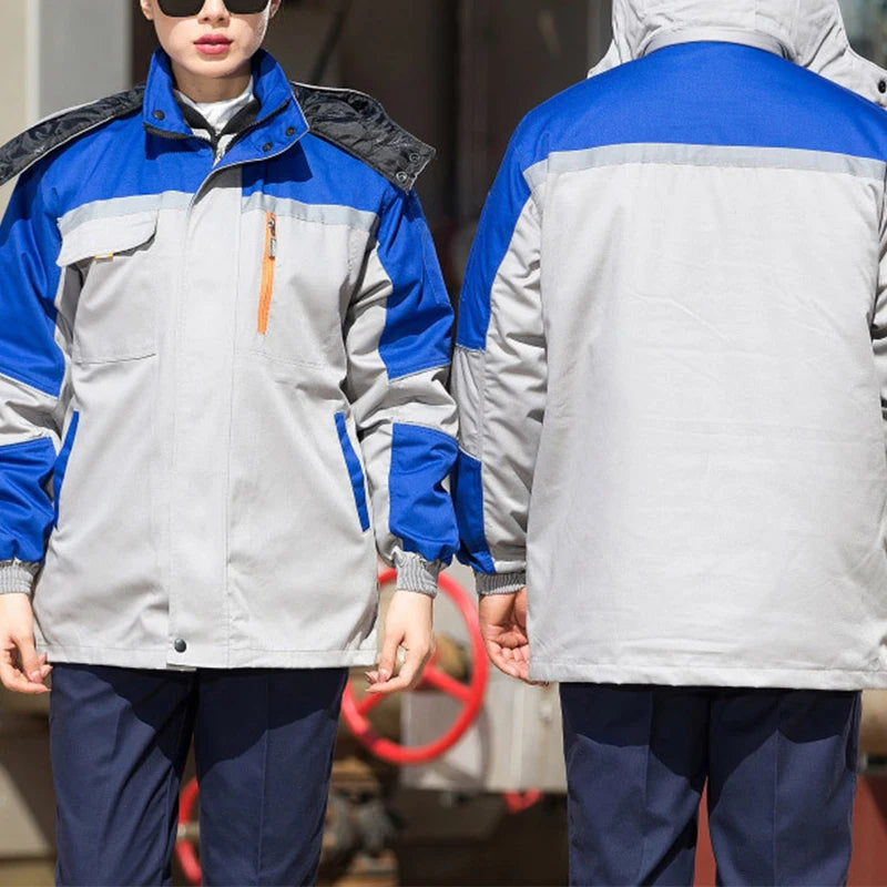 Cold Storage Workshop Clothes Gas Station Cotton Jacket Anti-cold Reflective Strip Anti-static Labor Protection Clothing