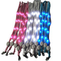 Custom Logo Polyester Card Holder Light up LED ID Necklace Glow in Dark Lanyard Strap for Party Festival