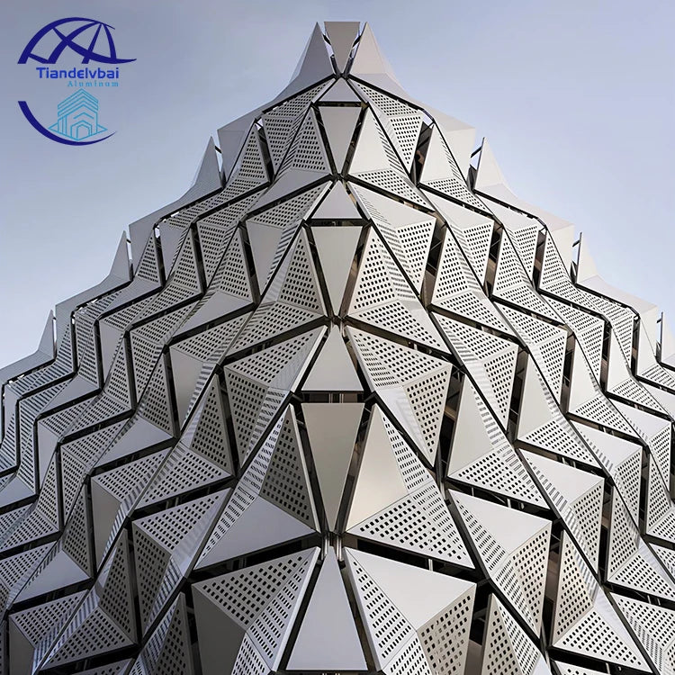 Modern Design Outdoor Aluminum Veneer Perforated Facade Panels with Fireproof & Waterproof Features Customizable Sizes & Colors