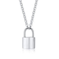 Premium Quality Stainless Steel Punk Rock Gothic Style Padlock Pendant Choker Chain Necklace Ready to Ship for Gift or Party