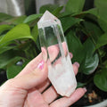 10*2.8cm Natural Clear Quartz Faceted Prism Wand Healing Hexagonal Pointed Stones Irregular Wand Crystal Crafts