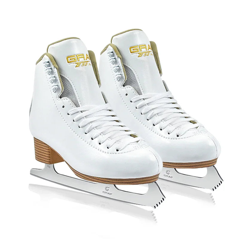 Professional Sport Winter Warm One-Piece Figure Skating Ice Shoes for Recreational Soft Beginner Athletic Skate Shoes