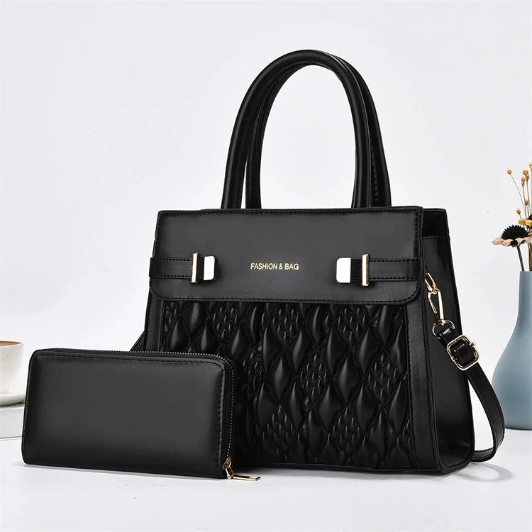 2025 New Arrival Cheap Woman Unique Ladies Set Bags Handbag Pu Leather