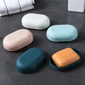 Modern Hotel Bathroom Plastic PP Soap Storage Box Drain Tray Soap Dish Travel Portable Soap-Case with Lid