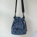 2024 New Style Fashion Handbags Plain Sling Bags for Women Crossbody  Drawstring Ruffles Nylon Tote Bag